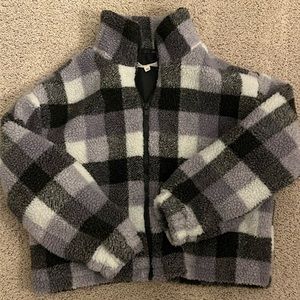 Pacsun fuzzy puffer jacket